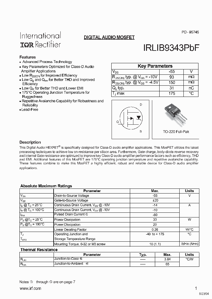 INTERNATIONALRECTIFIER-IRLIB9343PBF_6861194.PDF Datasheet