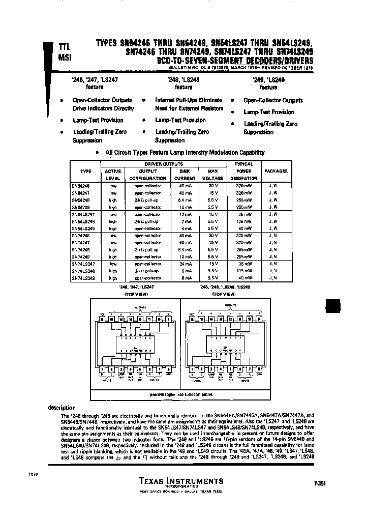 TEXASINSTRUMENTSINC-SNJ54LS248W-10_6866125.PDF Datasheet