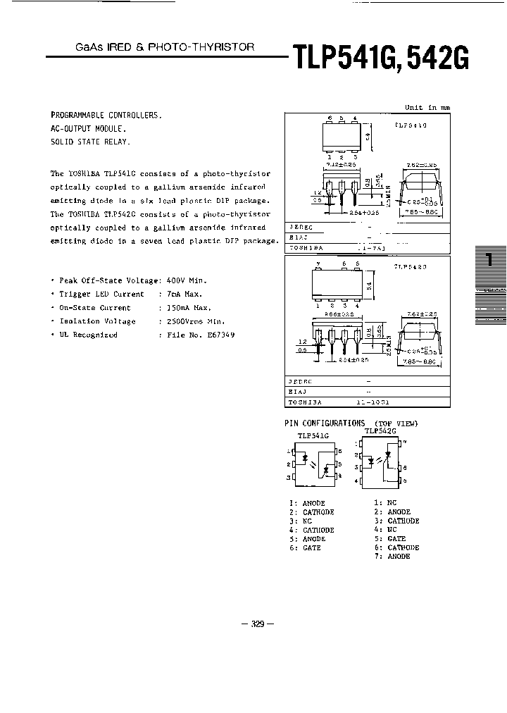 TLP541GLF1_6867327.PDF Datasheet