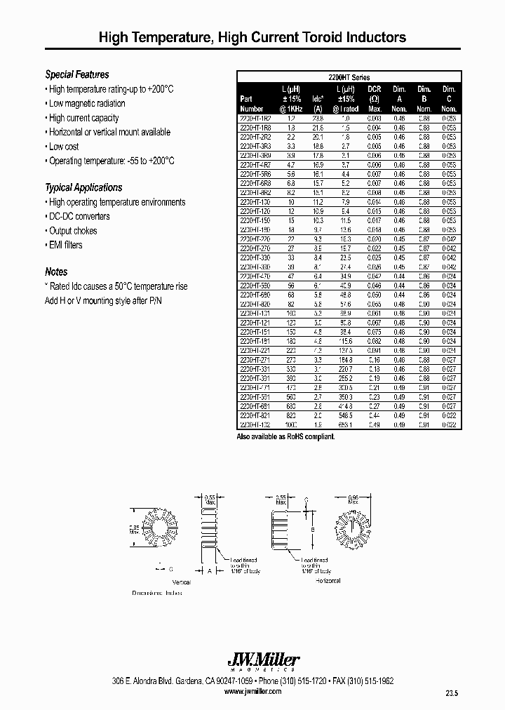 BOURNSINC-2200HT-100H_6870684.PDF Datasheet