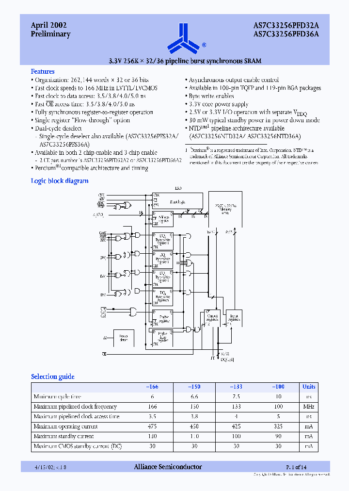 AS7C33256PFD36A2-133TQC_6870571.PDF Datasheet