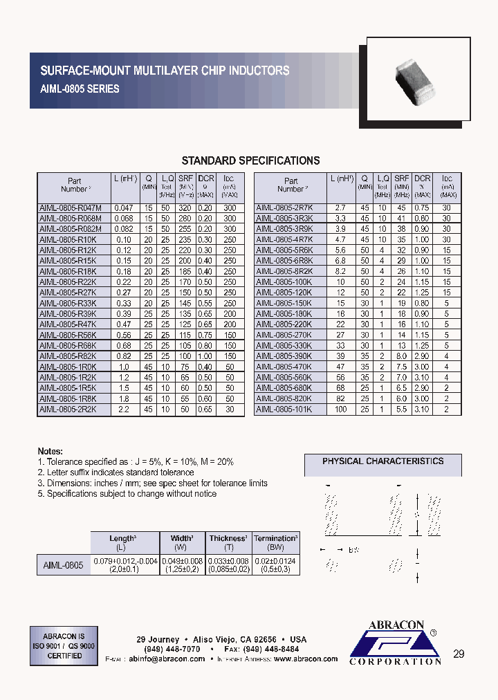 AIML-0805-R47K_6870157.PDF Datasheet