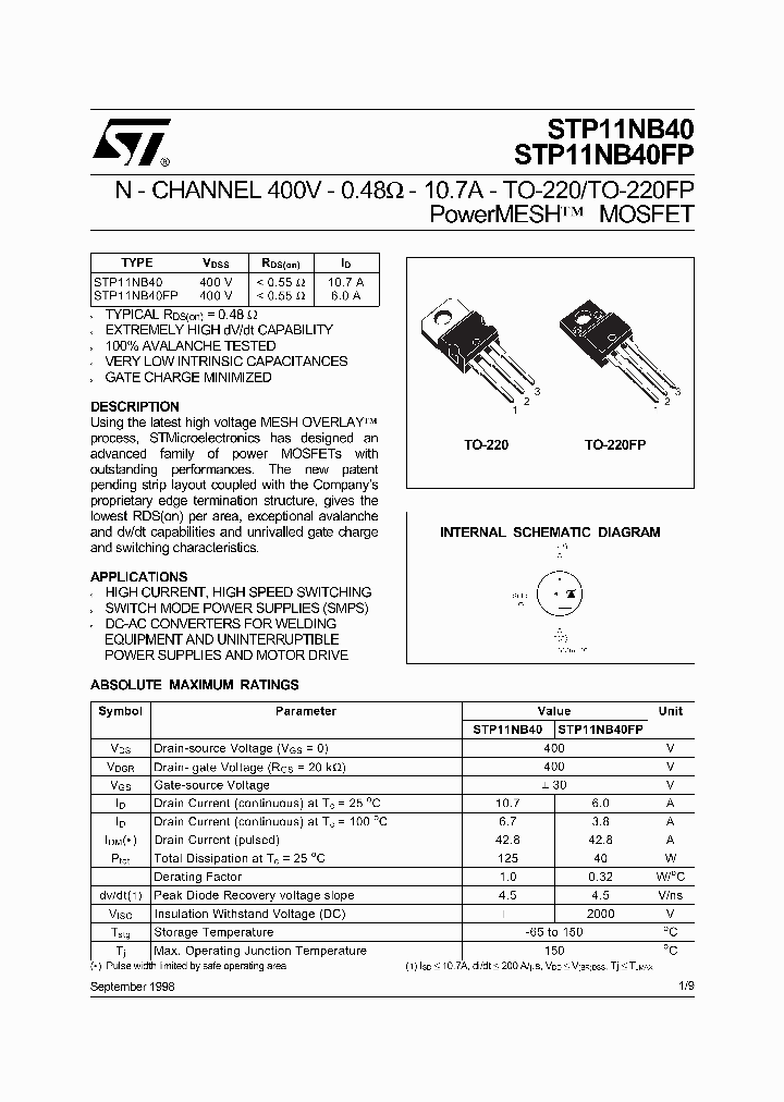 STP11NB40_6873329.PDF Datasheet