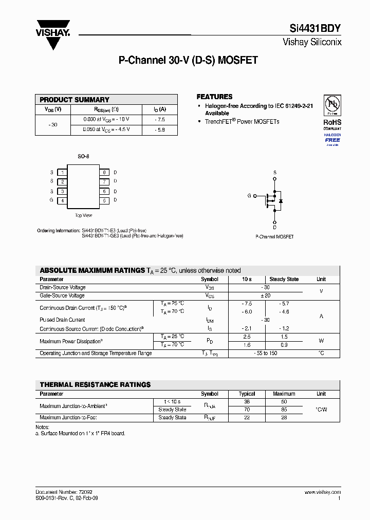 SI4431BDY-T1-GE3_6873717.PDF Datasheet