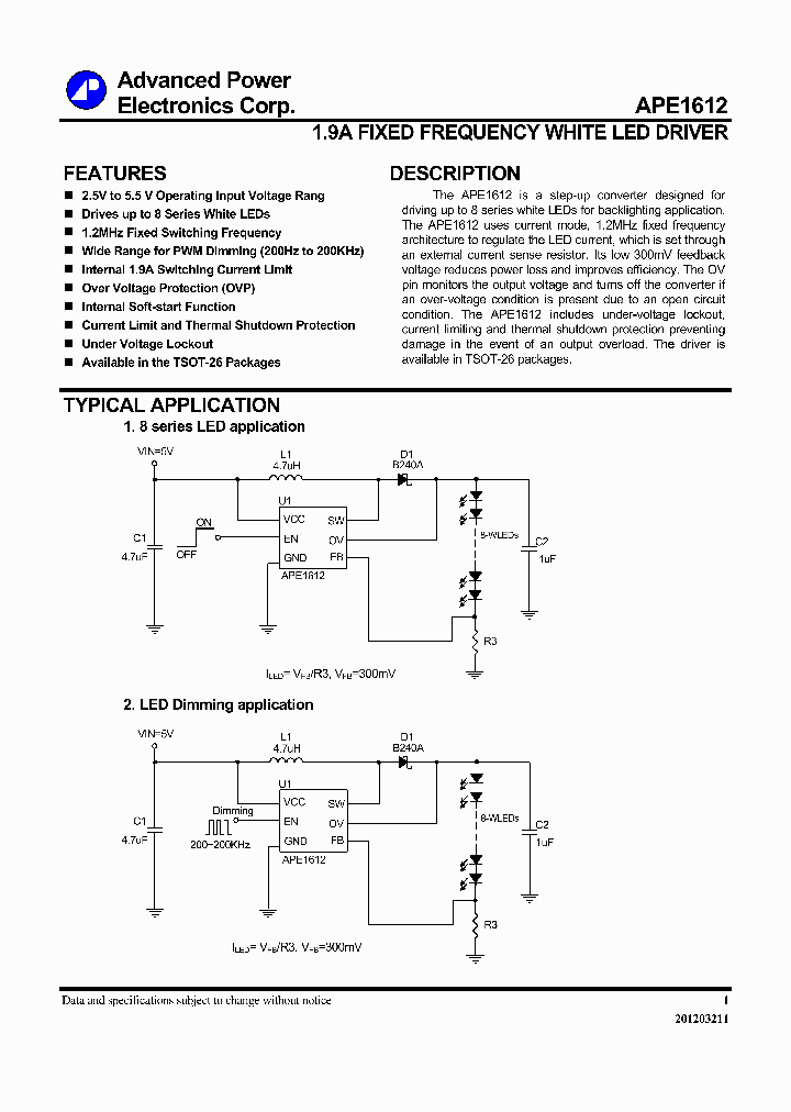 APE1612TY_6953236.PDF Datasheet
