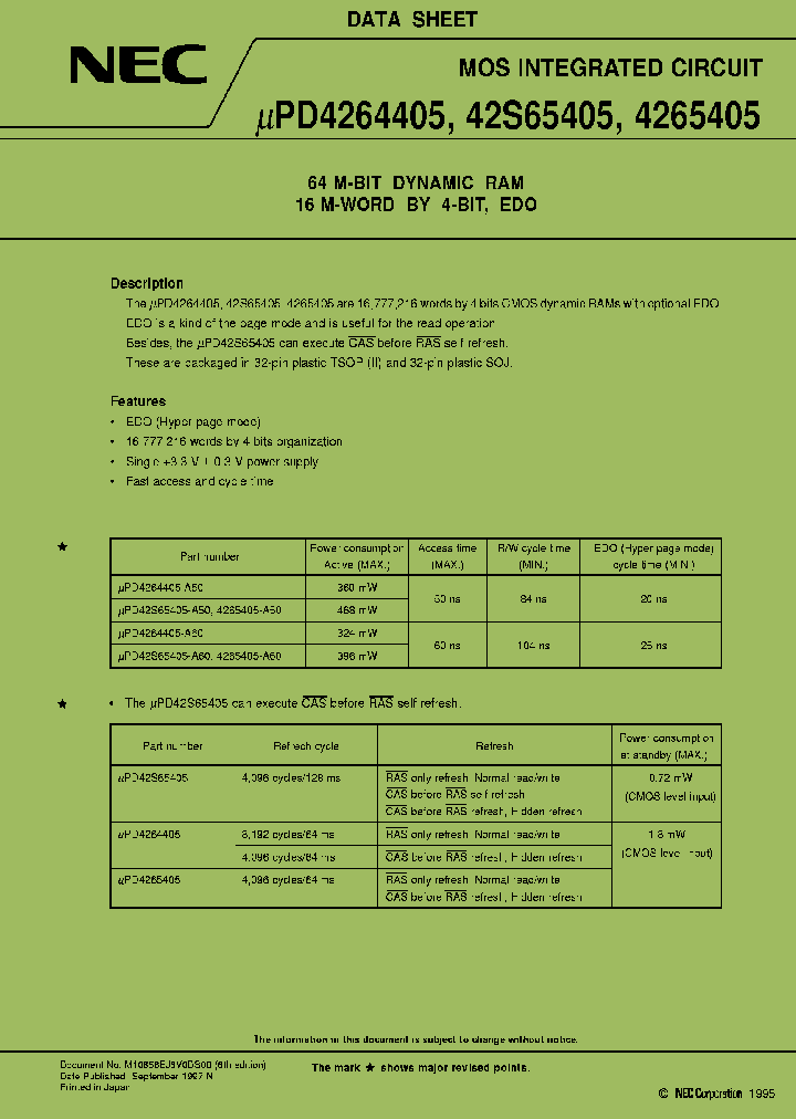 UPD4264405LE-A50_6874724.PDF Datasheet
