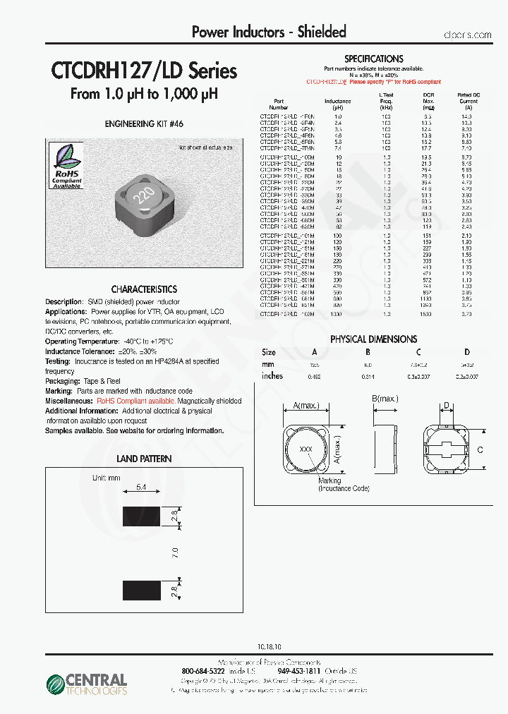 CTCDRH127LDF-102M_6873664.PDF Datasheet