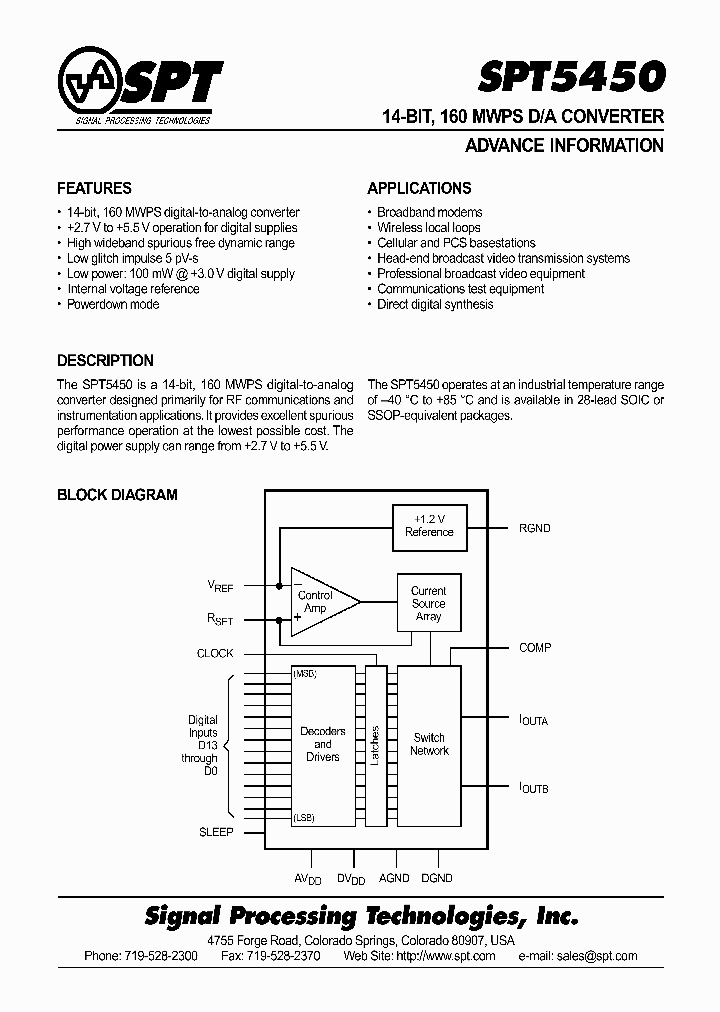 SPT5450SIS_6875911.PDF Datasheet