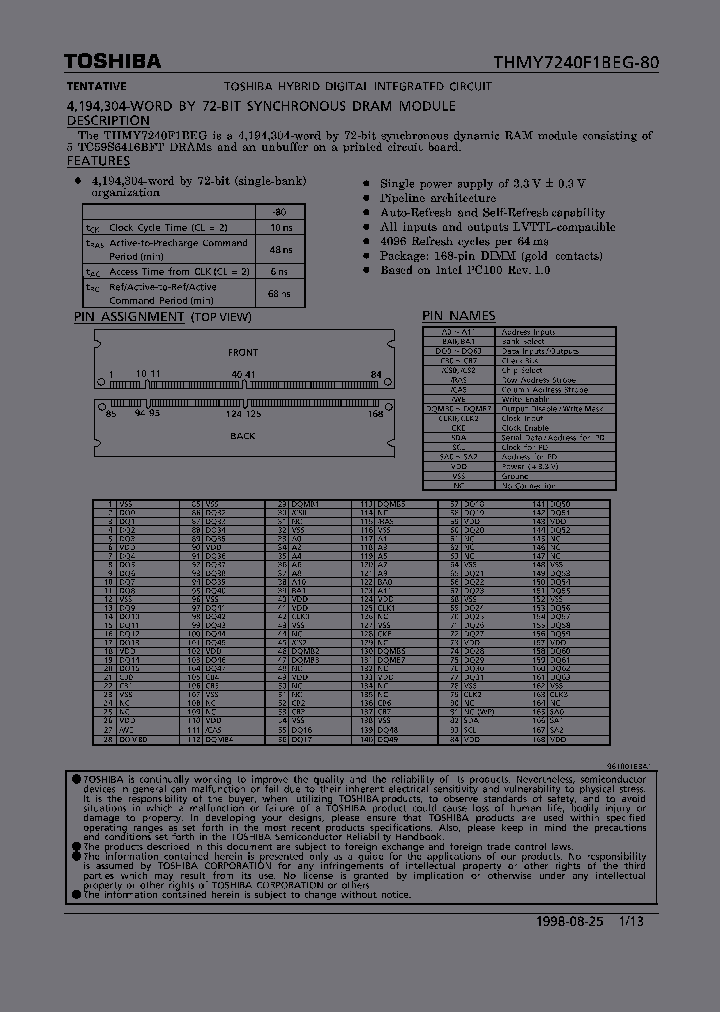 THMY7240F1BEG-80_6877601.PDF Datasheet