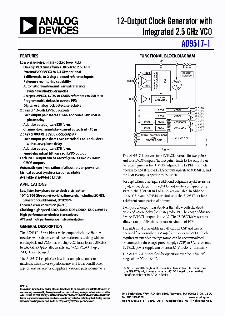 AD9517-1ABCPZ_6869166.PDF Datasheet