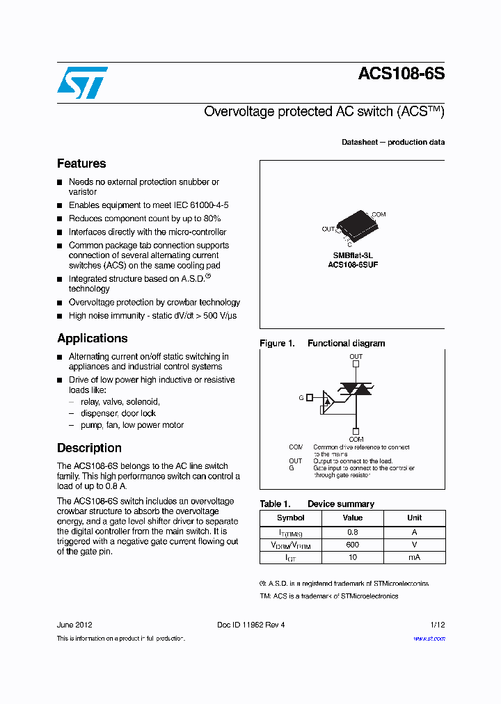 ACS108-6SUF-TR_6954580.PDF Datasheet