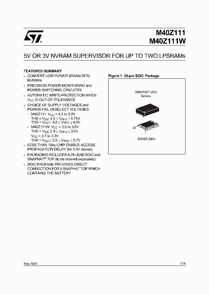 M40Z111MH6TR_6881393.PDF Datasheet