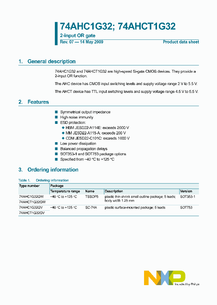 74AHC1G32GW_6882926.PDF Datasheet