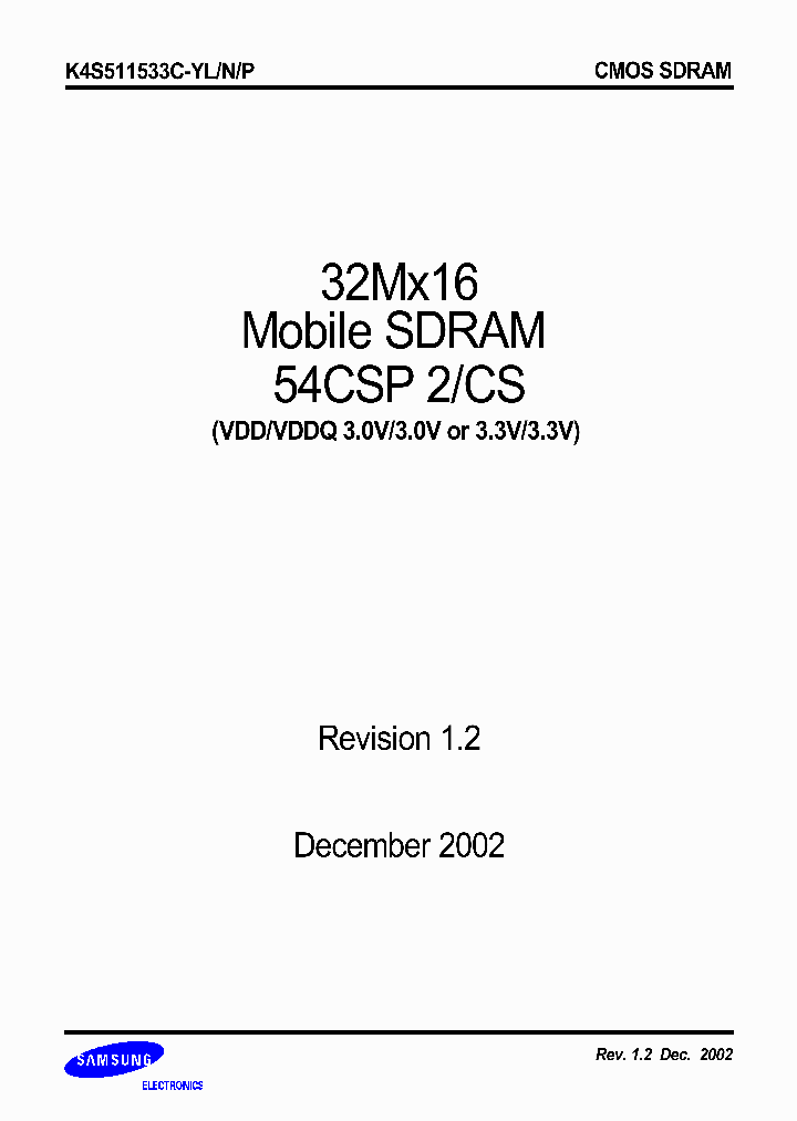 K4S511533C-YL1H_6884455.PDF Datasheet