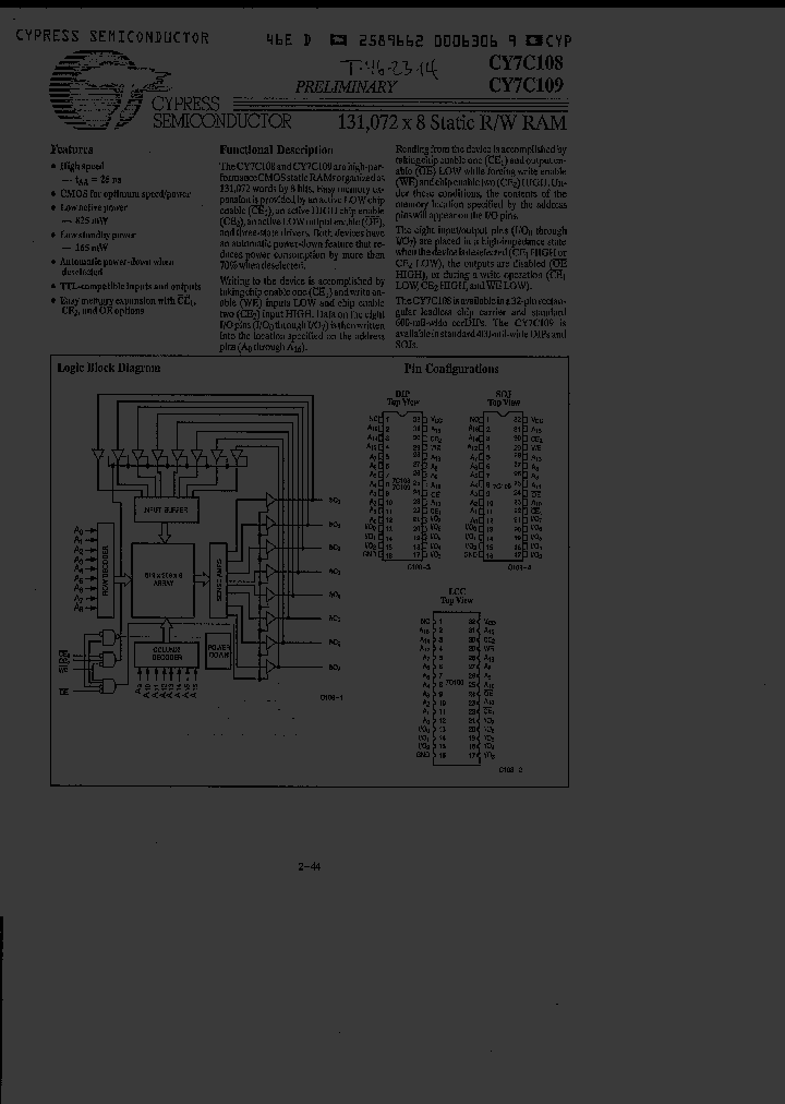 CY7C109-45DMB_6885187.PDF Datasheet