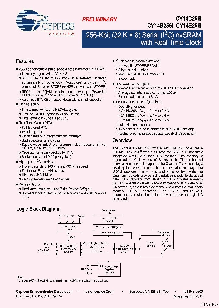 CY14C256I-SFXI_6887799.PDF Datasheet