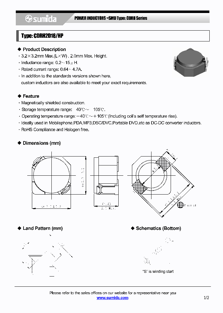 CDRH2D18HPNP-4R7NB_6888249.PDF Datasheet