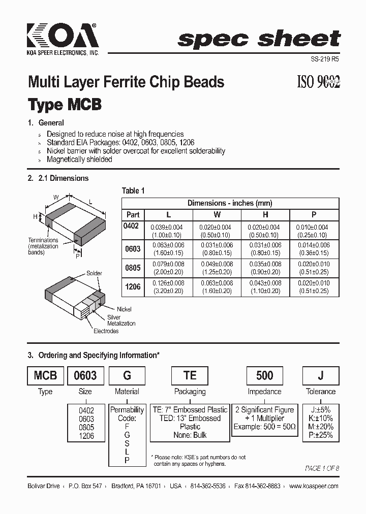 KOASPEERELECTRONICSINC-MCB0402G121K_6891031.PDF Datasheet