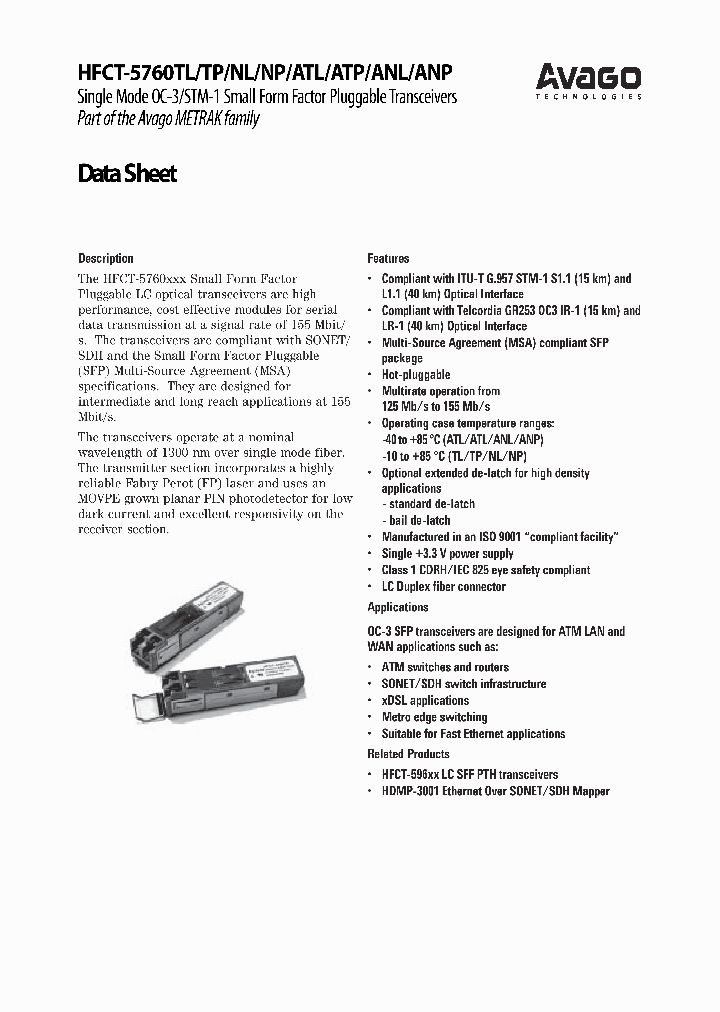 HFCT-5760ANP_6898469.PDF Datasheet