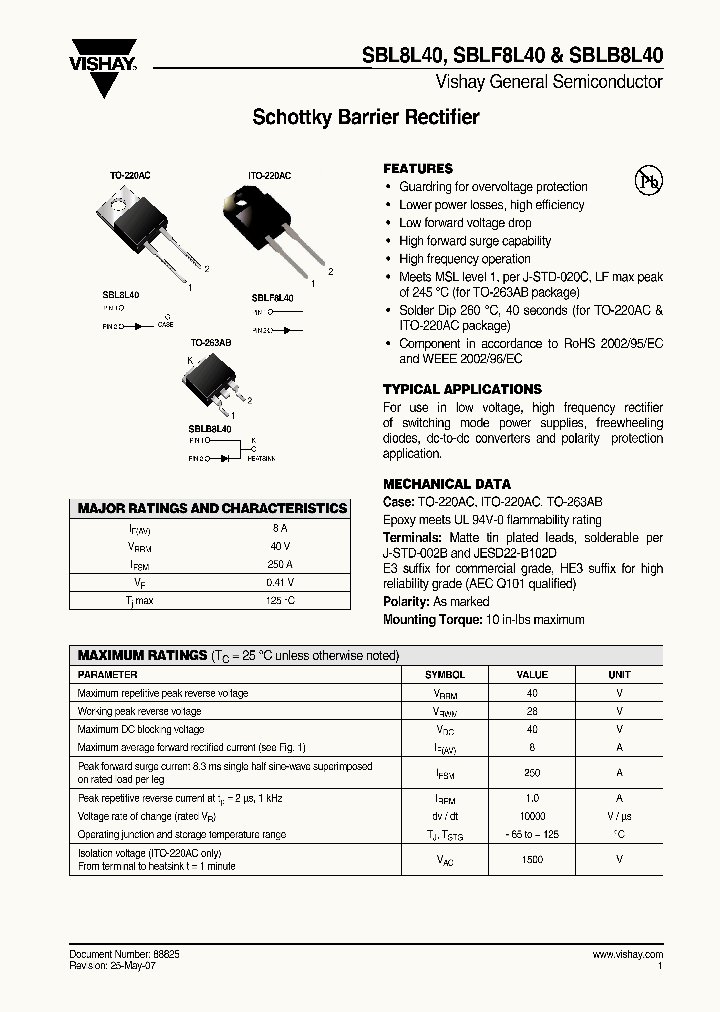 SBL8L40HE345_6898965.PDF Datasheet