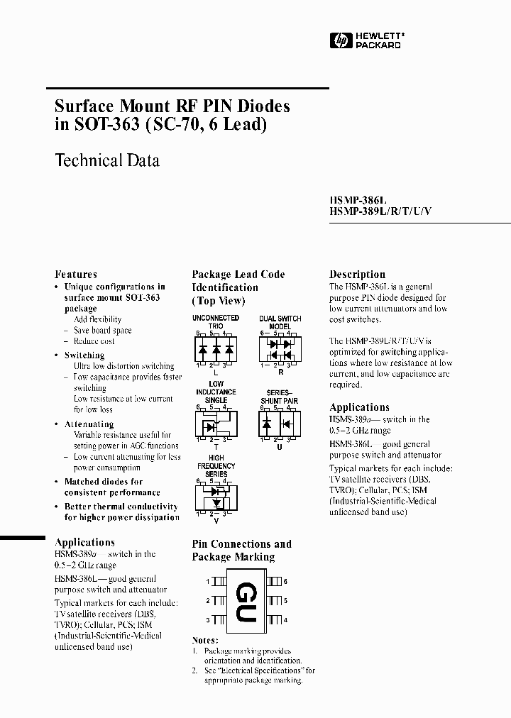 HSMP-389V-TR1_6900116.PDF Datasheet