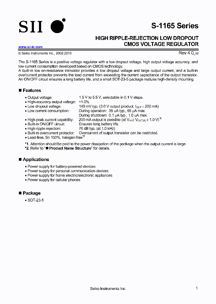 S-1165B31MC-N6QTFG_6899382.PDF Datasheet