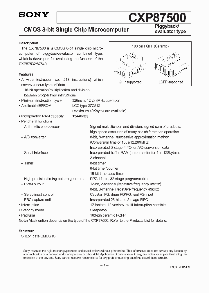 CXP87500-U01Q_6901003.PDF Datasheet