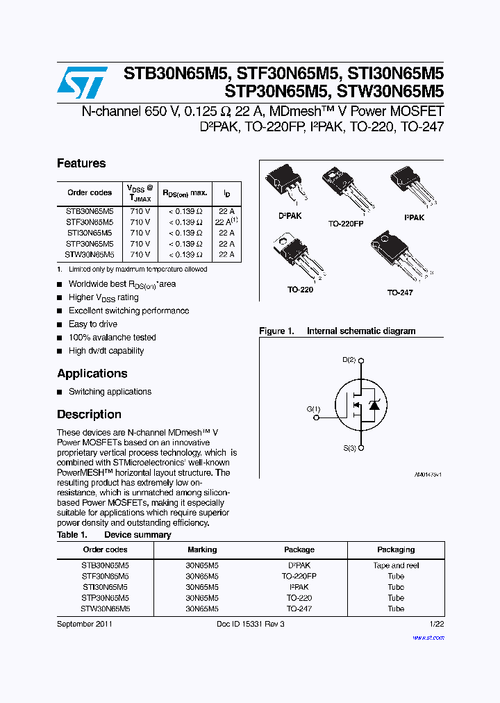 STI30N65M5_6957293.PDF Datasheet