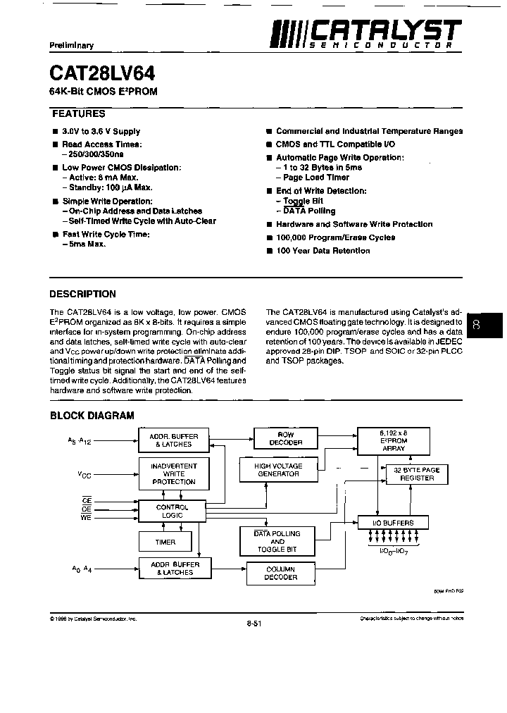 CAT28LV64HT13I-30TE13_6901845.PDF Datasheet