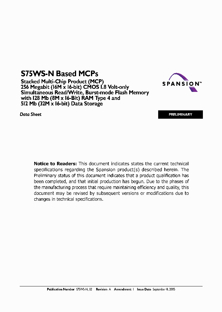 S75WS256NDFBFWNH_6896218.PDF Datasheet