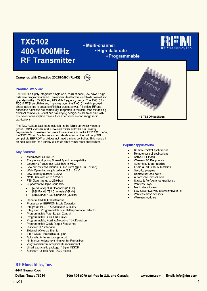RFMONOLITHICSINC-TXC102_6902193.PDF Datasheet
