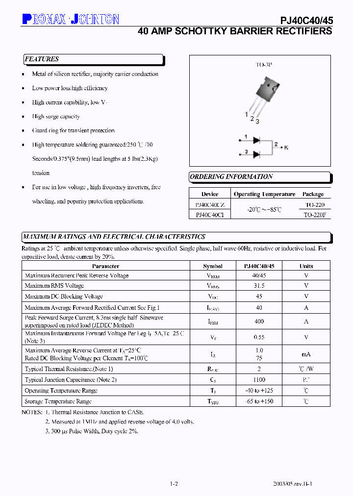 PJ40C40CI_6903770.PDF Datasheet