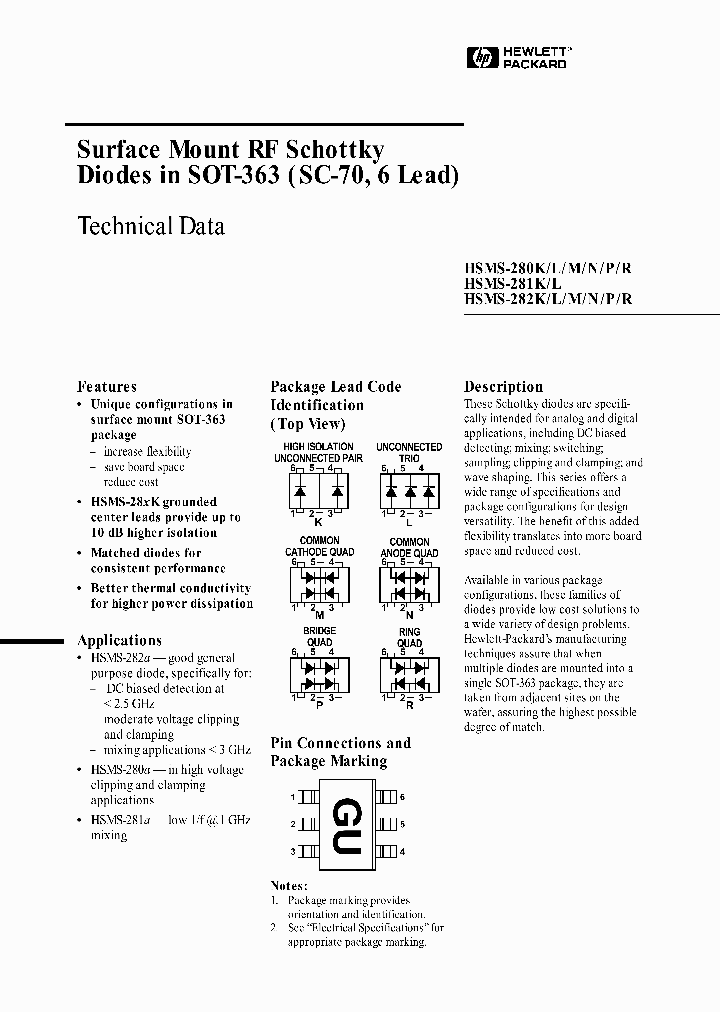 HSMS-281K-TR2_6904952.PDF Datasheet