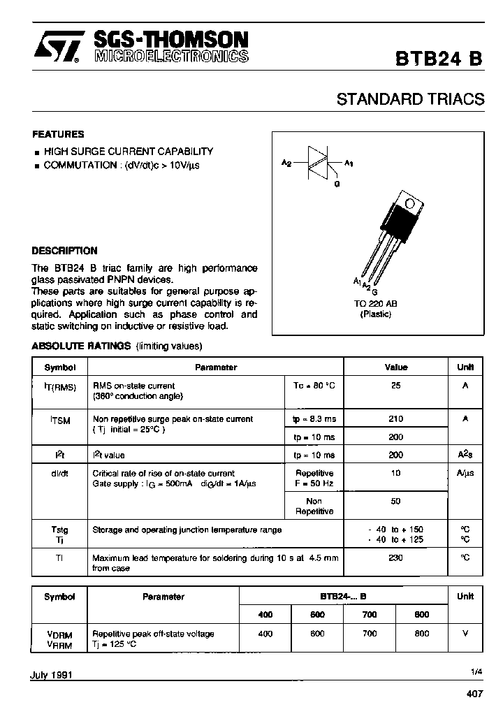 BTB24-600BF3_6906727.PDF Datasheet