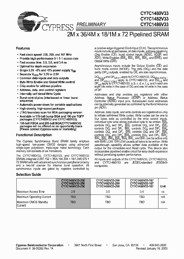 CY7C1480V33-200AC_6904355.PDF Datasheet