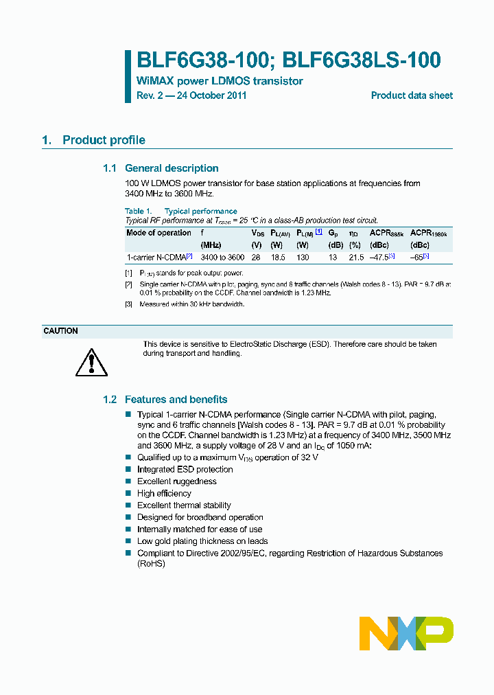BLF6G38LS-100_6909996.PDF Datasheet