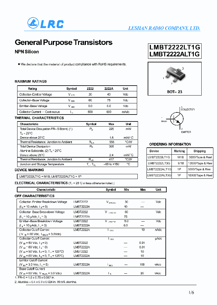 LMBT2222ALT1G_6958553.PDF Datasheet