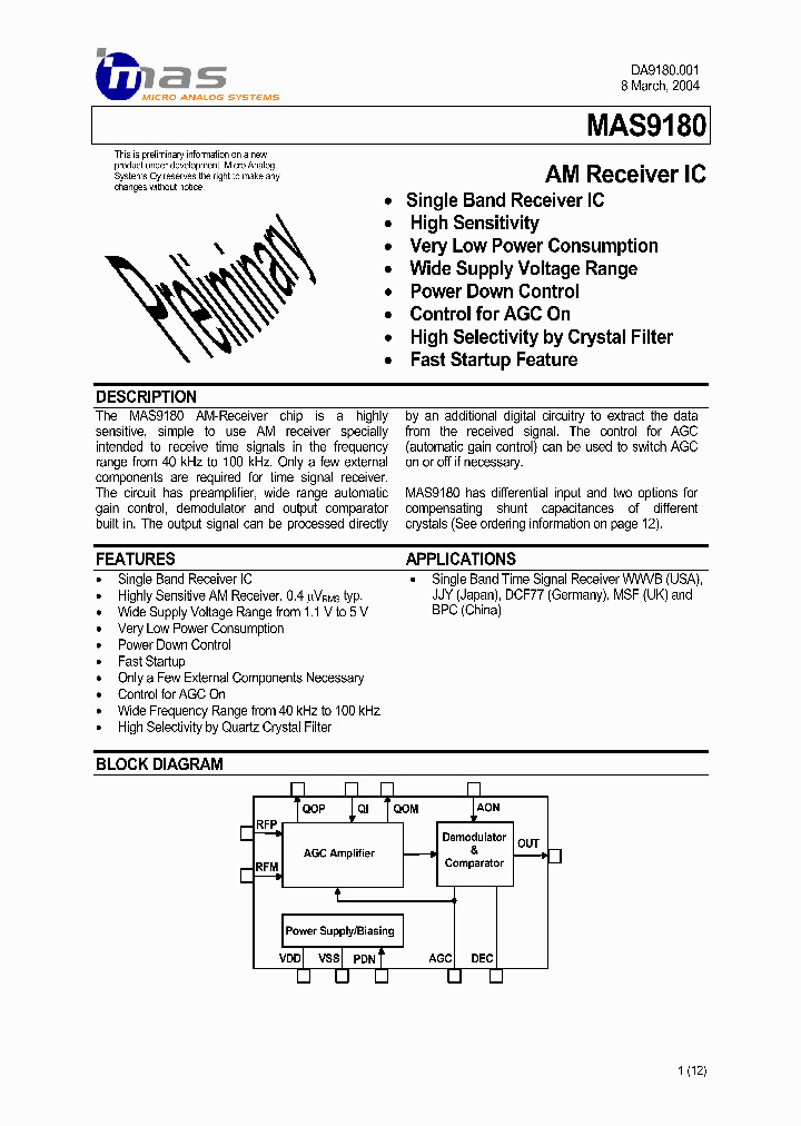 MAS9180A1UA06_6912287.PDF Datasheet