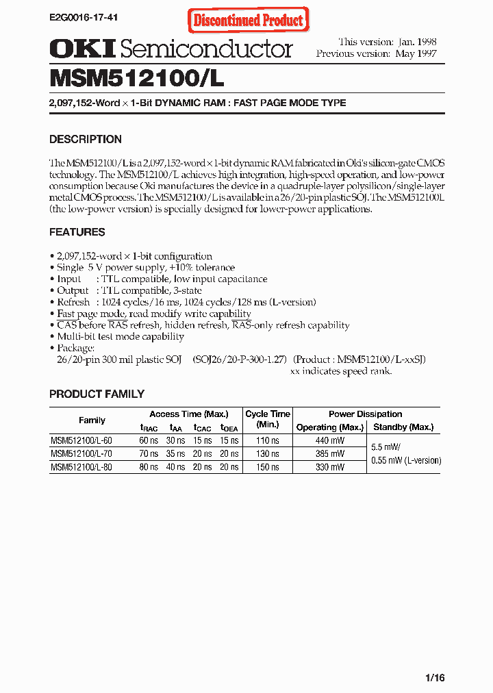 MSM512100-80SJ_6912960.PDF Datasheet