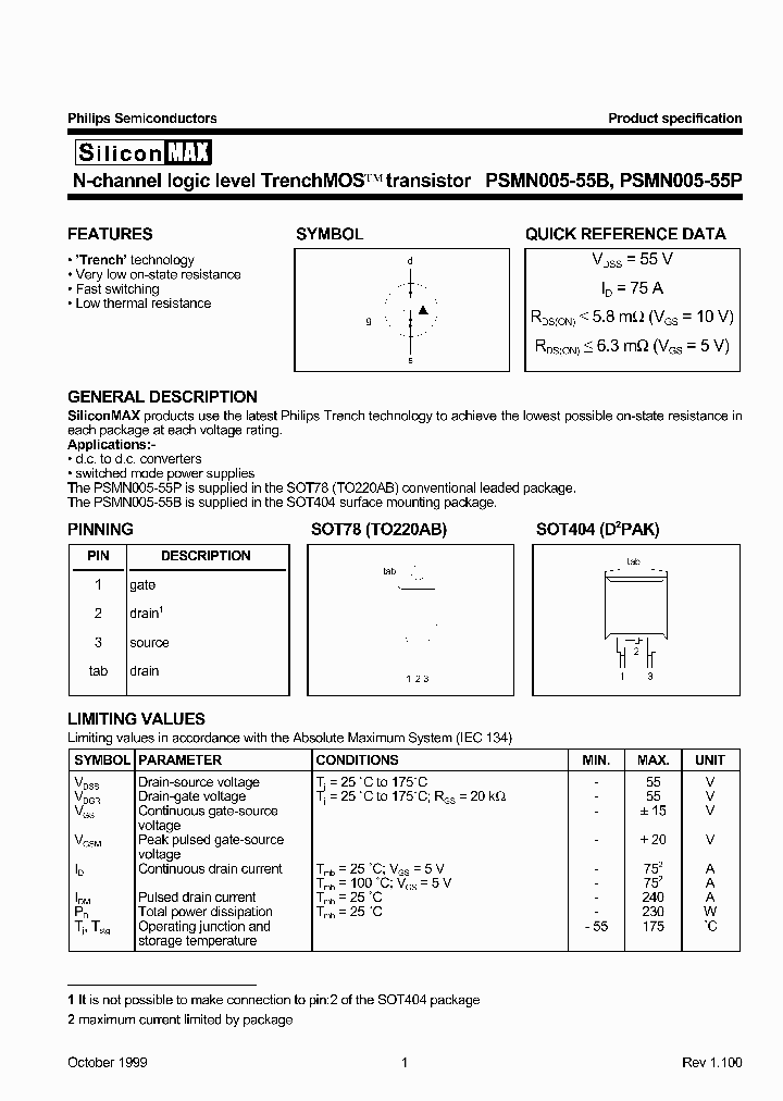 NXPSEMICONDUCTORS-PSMN005-55P127_6913423.PDF Datasheet