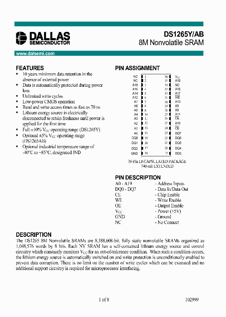 DS1265Y-100-IND_6913842.PDF Datasheet