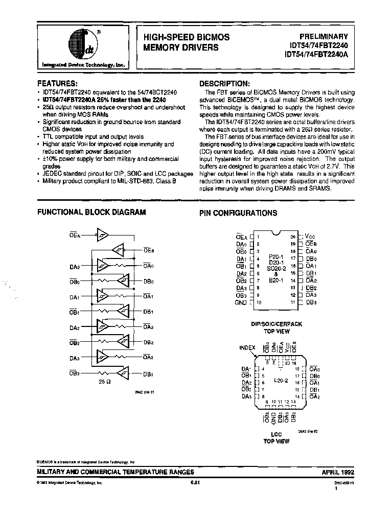 IDT54FBT2240AEB_6914148.PDF Datasheet