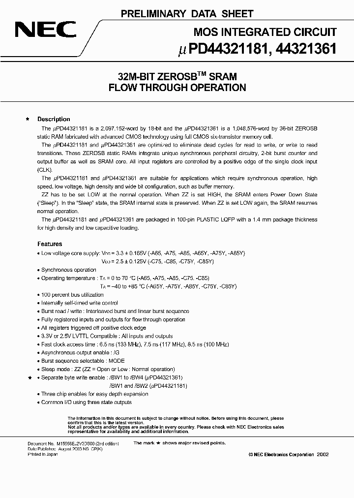 UPD44321181GF-C85Y-A_6915560.PDF Datasheet