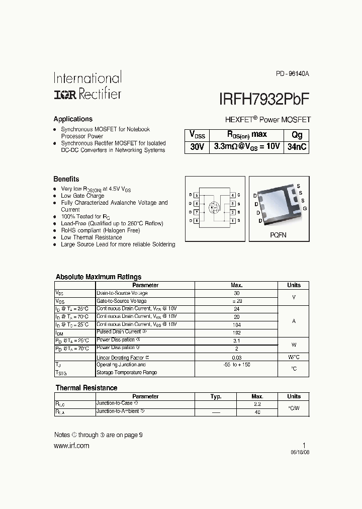 IRFH7932TRPBF_6958937.PDF Datasheet