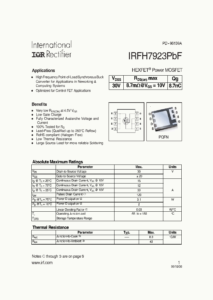 IRFH7923TRPBF_6958941.PDF Datasheet