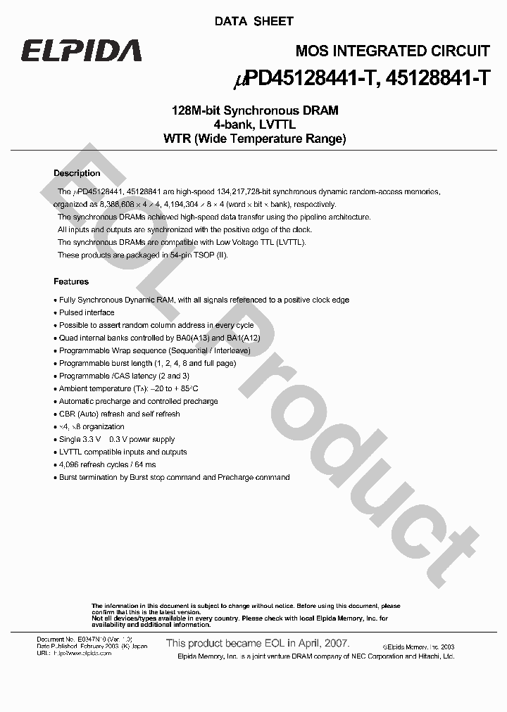 UPD45128441G5-A10T-9JF_6915919.PDF Datasheet