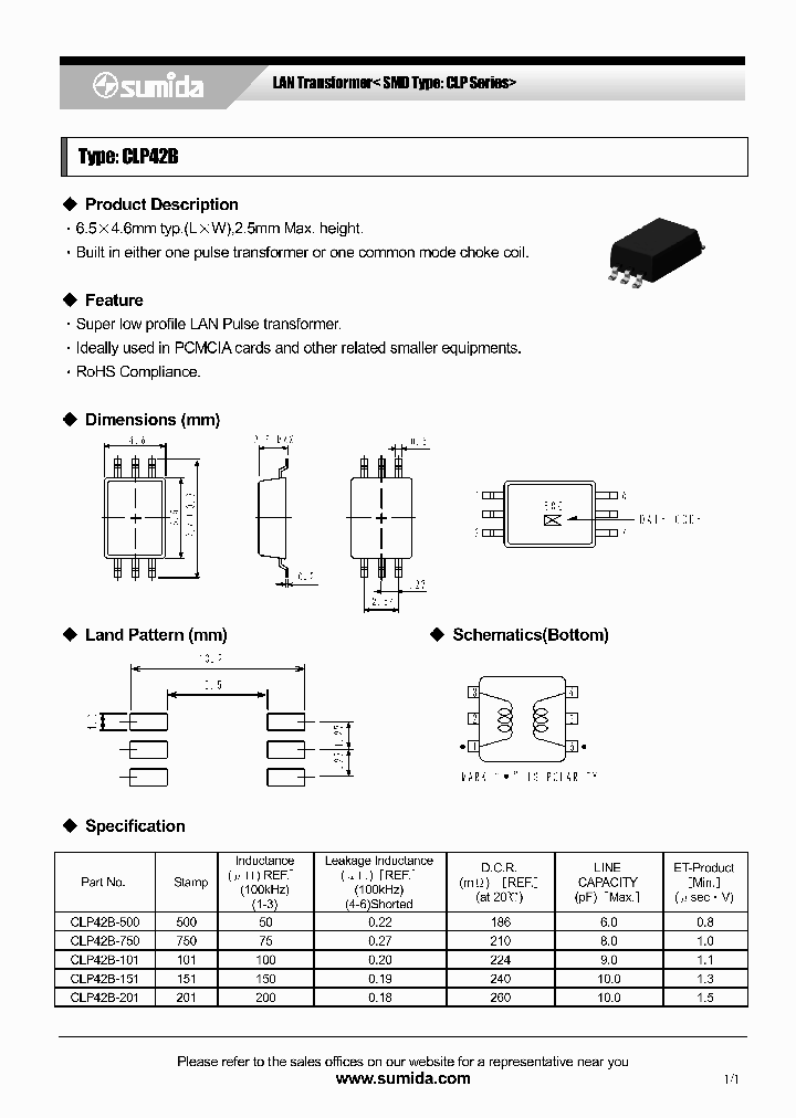 CLP42B-101_6913990.PDF Datasheet