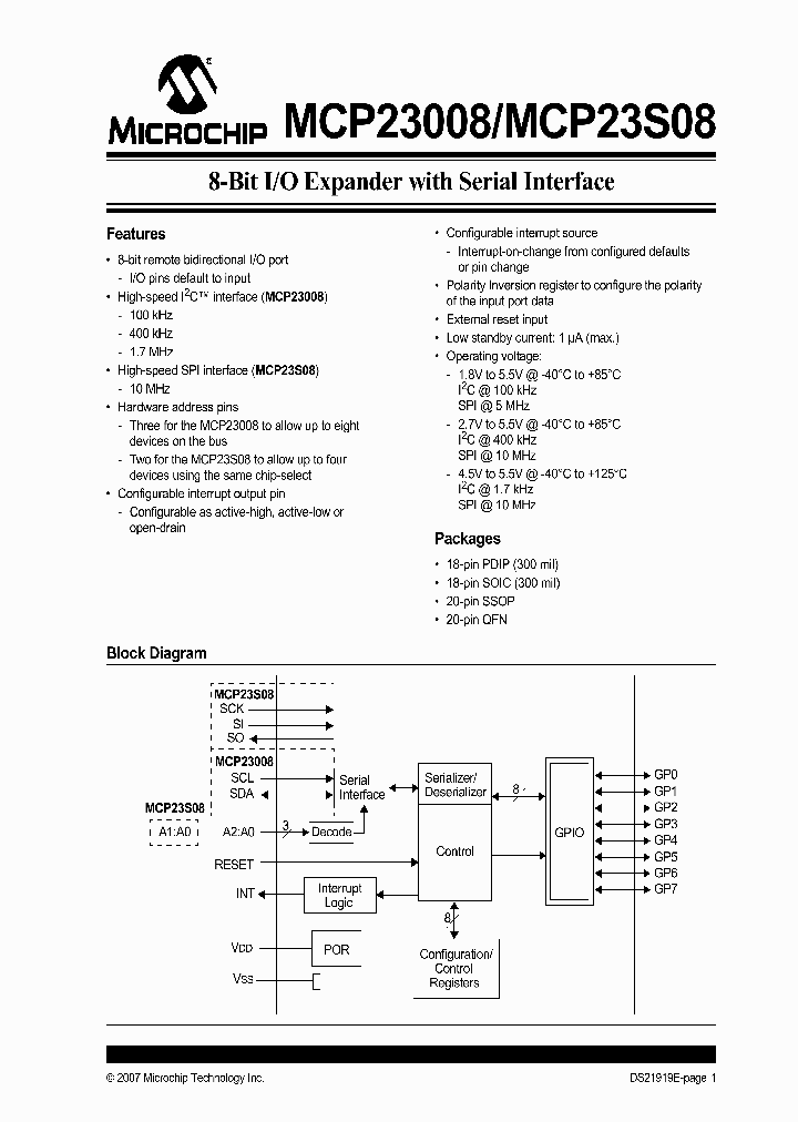 MCP23S08T-ESO_6917343.PDF Datasheet
