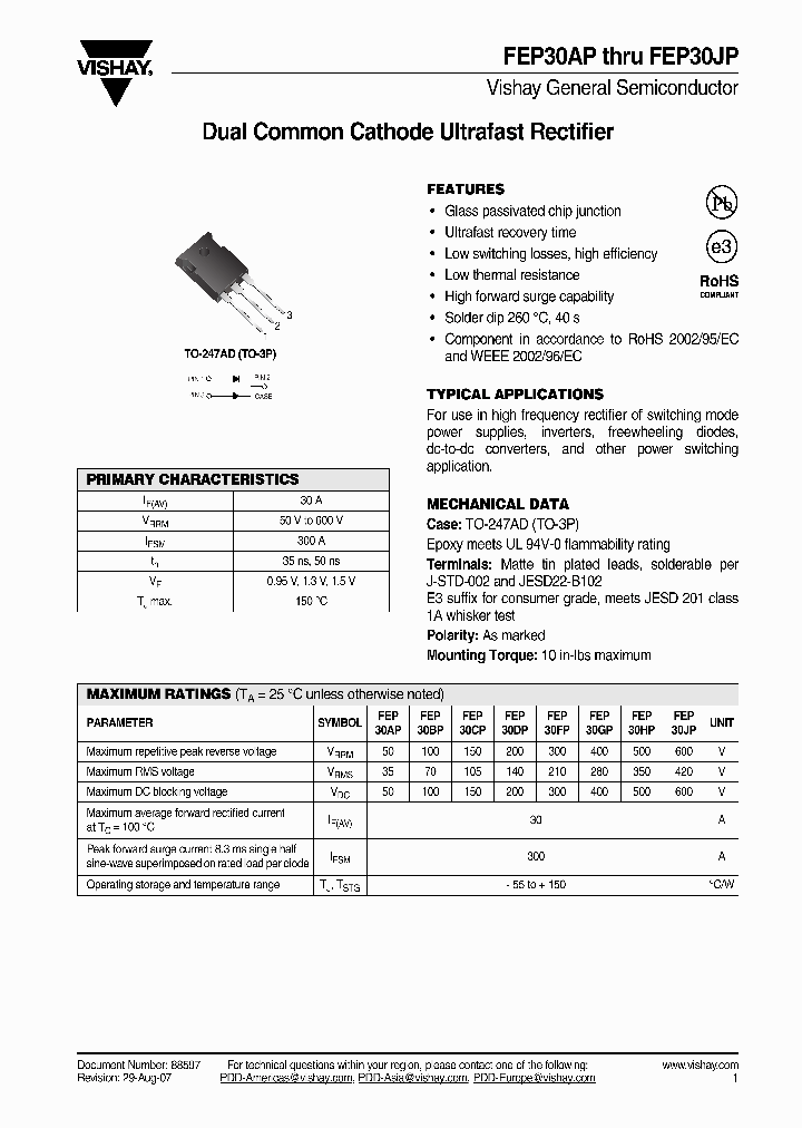 FEP-E330DP-E3_6917000.PDF Datasheet