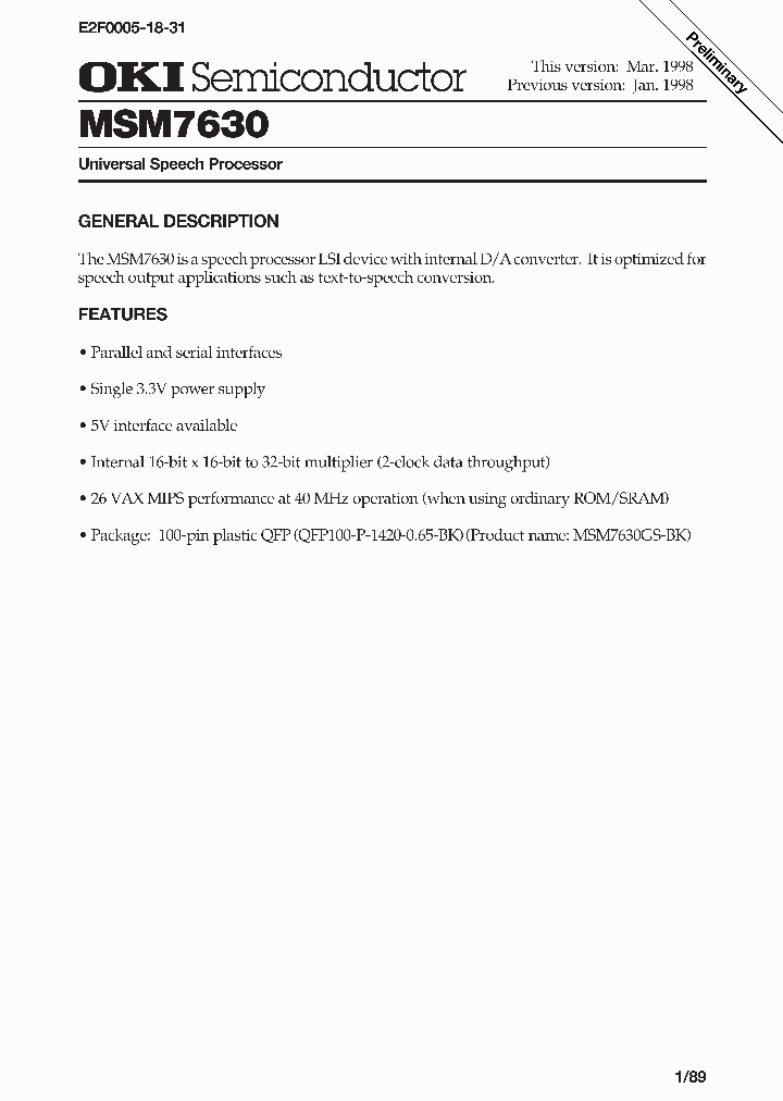 MSM7630_6917910.PDF Datasheet